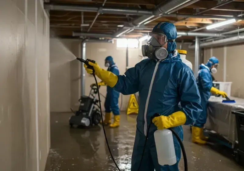 Basement Sanitization and Antimicrobial Treatment process in Huguley, AL