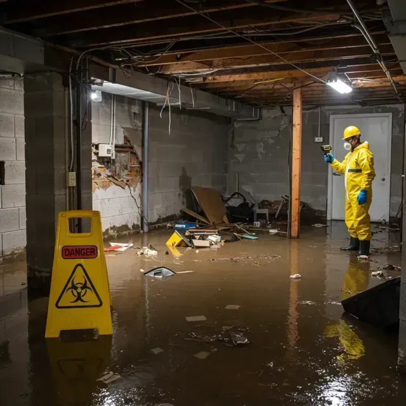 Flooded Basement Electrical Hazard in Huguley, AL Property